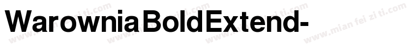 Warownia Bold Extend字体转换